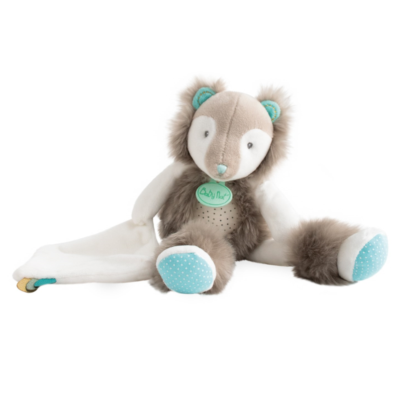Frisounours the bear soft toy green grey white 